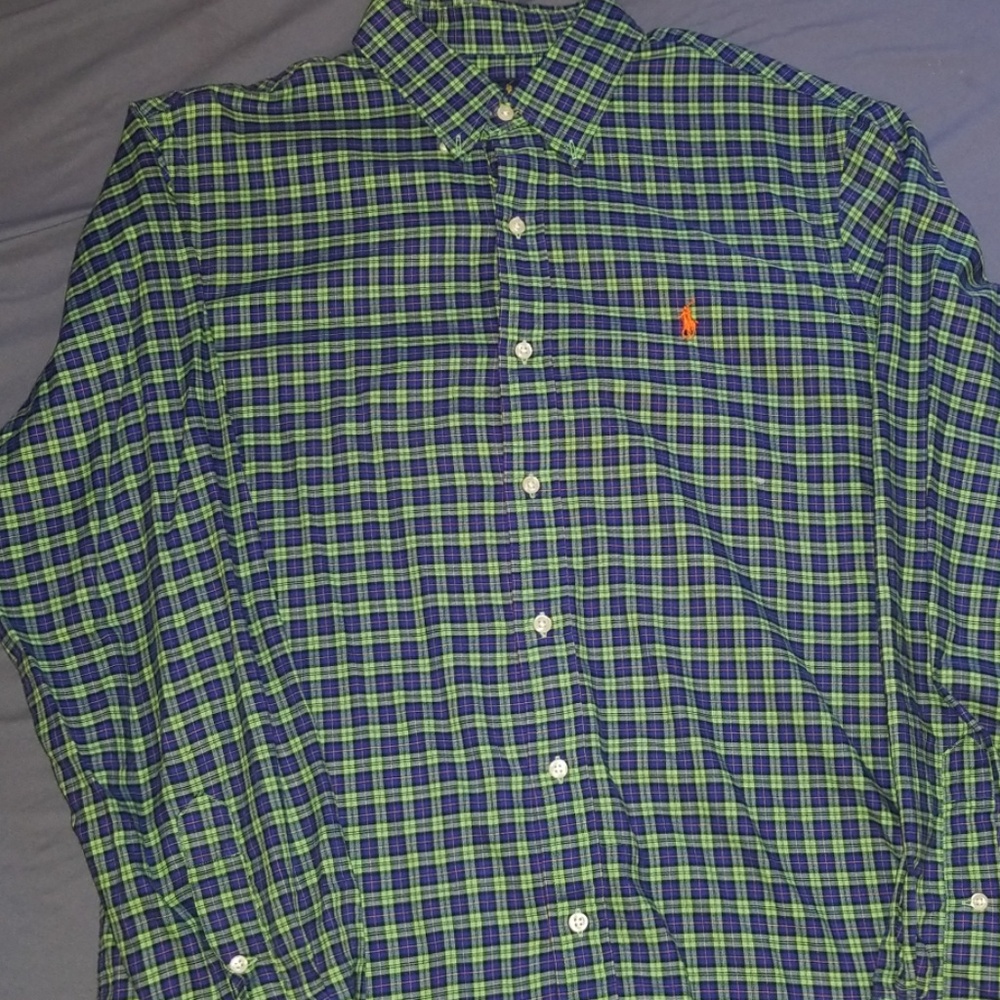 Ralph lauren polo plaid button up